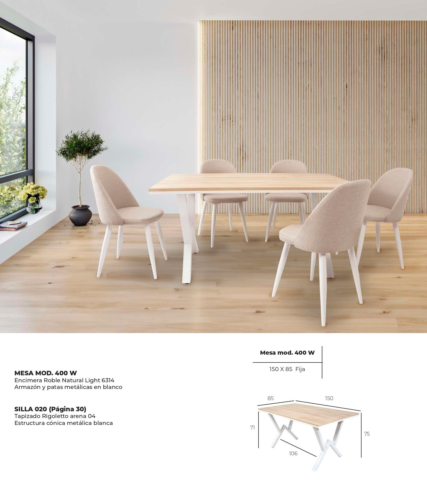 1033- 400 Mesa de cocina